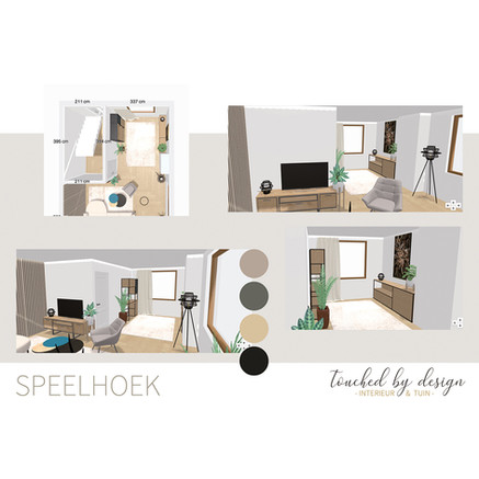 3D VISUALISATIE / project RIJEN / deel 3 "De speelhoek" 🥰

In de oude indeling was het kleine zitgedeelte in de voorkamer. Door binnendeuren en de keuken te verplaatsen, werd er een nieuwe indeling gecreëerd en is de living naar het middenstuk verplaatst waar eerst de eetkamer was. Hierdoor kwam het voorste deel vrij, de wens was om een speelhoek te maken met voldoende opbergmogelijkheid. 