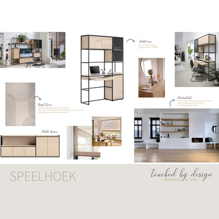 MATERIALISATIE / project RIJEN / deel 3 "De speelhoek" 🥰

"Een speelhoek met rust en voldoende opbergmogelijkheden", dat was de wens van de klant. Door te kiezen voor een maatwerk kast die precies aansluit op de openhaard is het optisch rustig en kun je speelgoed kwijt en ook de planken gezellig inrichten 😍Aan de andere muur komt er een opbergkast met bureau erin verwerkt. Natuurlijk mag een rustig en gezellig speelkleed niet ontbreken! 🤸‍♂️Dit alles is gebaseerd op de Japandi woonstijl.